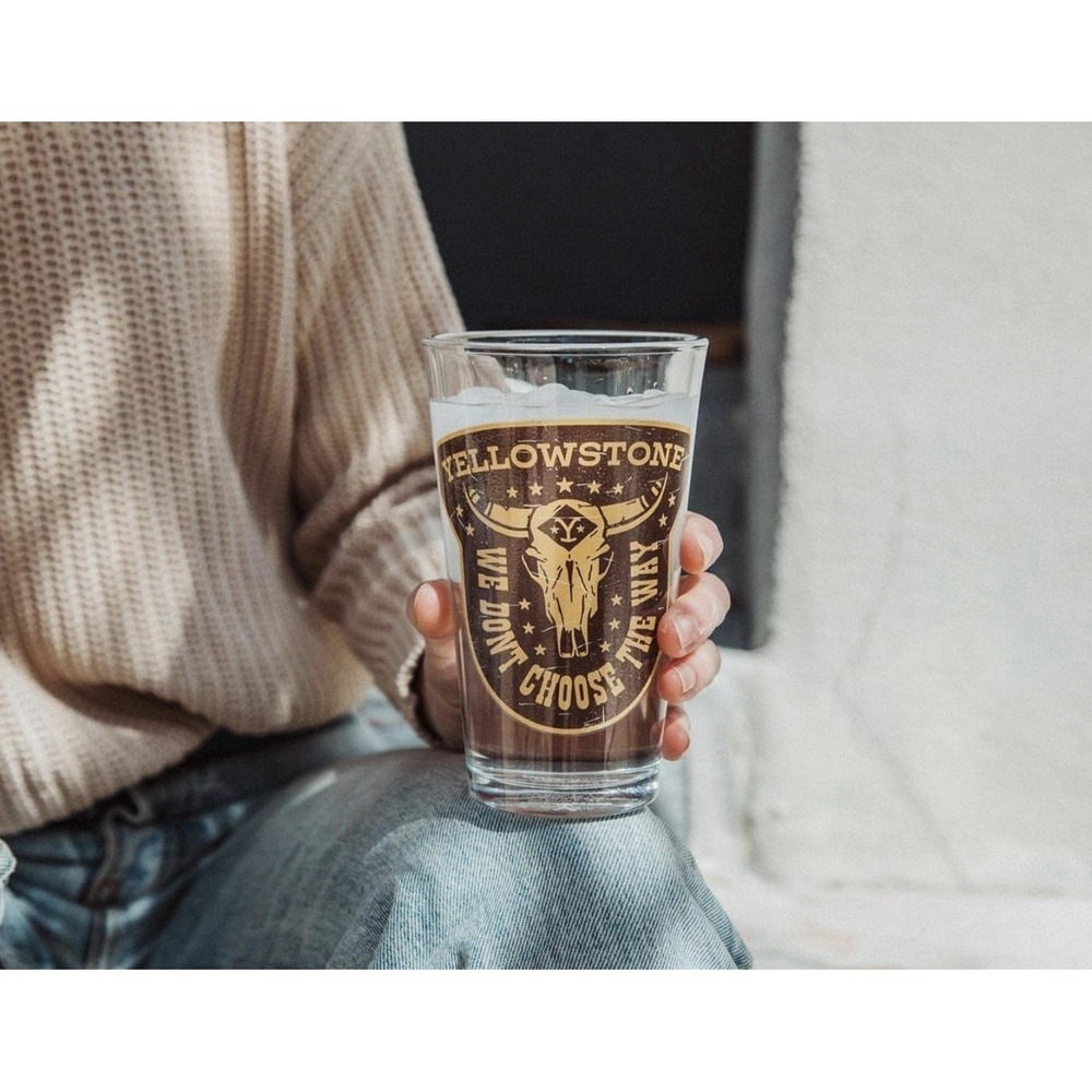 Yellowstone "We Don't Choose The Way" Pint Glass 16‎ Ounces Collectible NIB